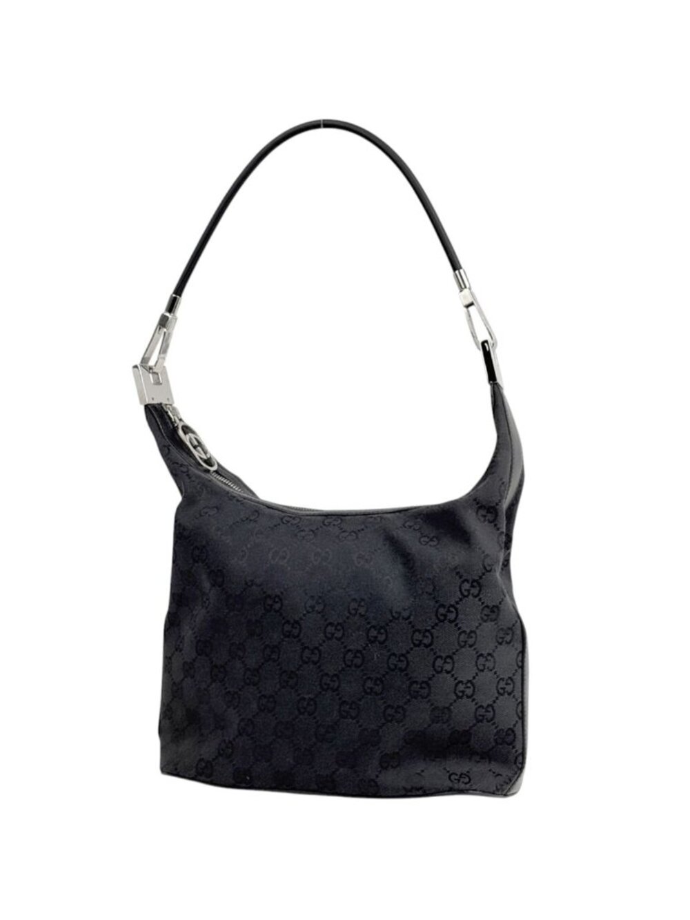 Gucci Shoulder Bag GG Pattern Canvas Black